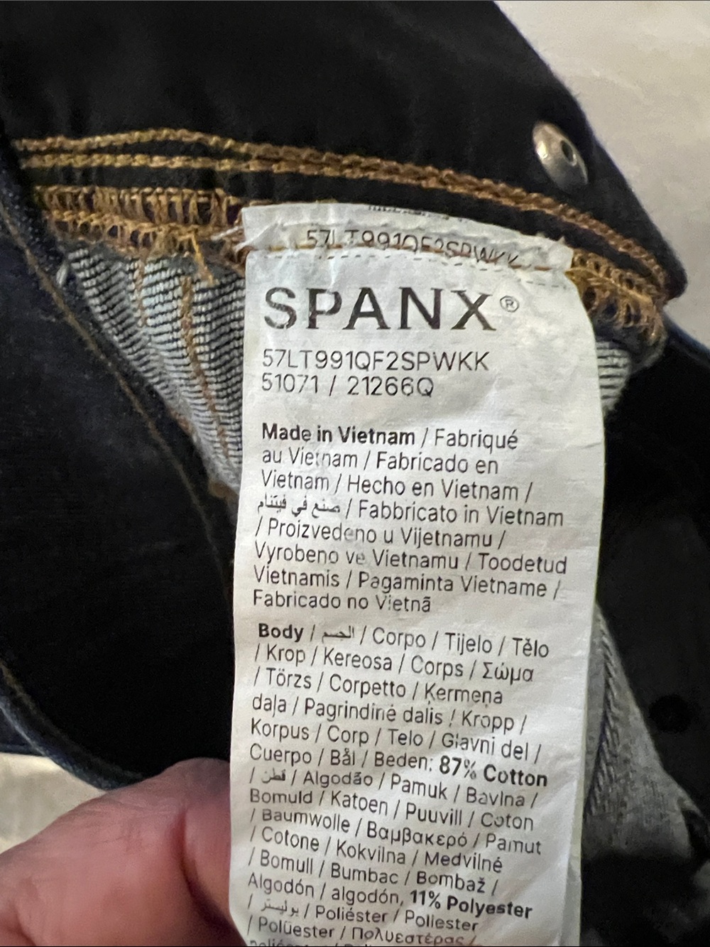SPANX Dark Blue Flared Jeans - Picture 4 of 6